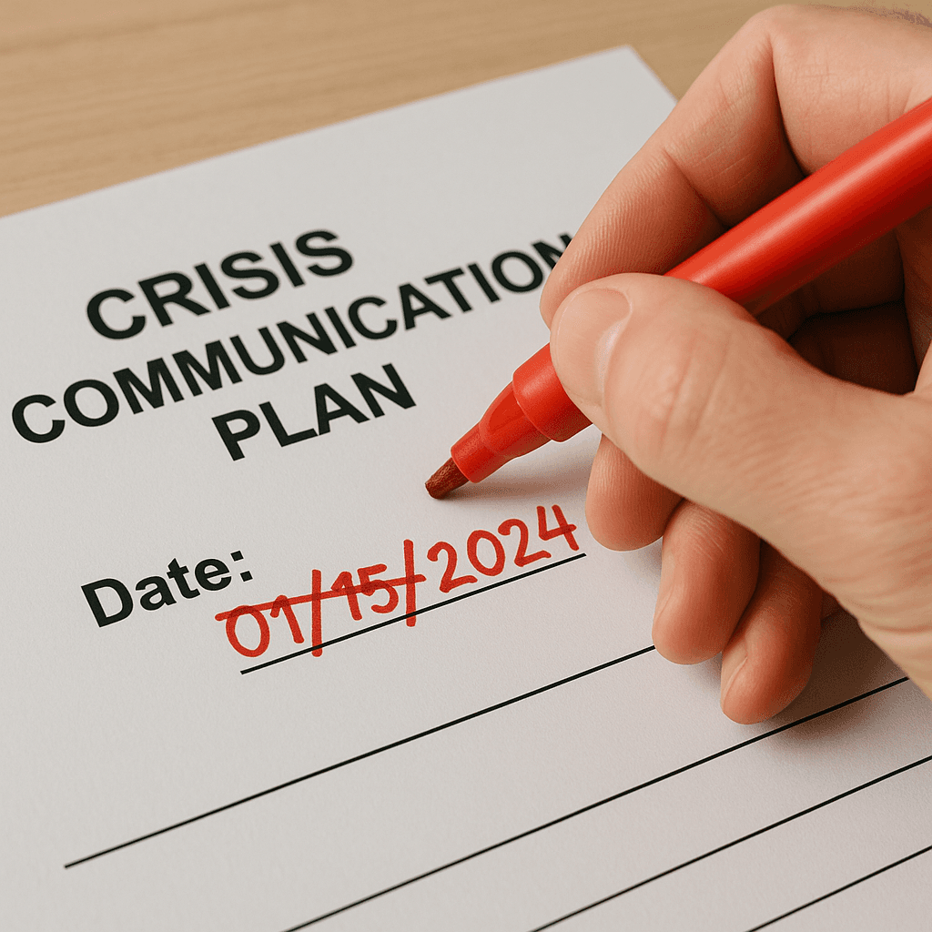 Regelmäßiges Update des Krisen-Kommunikationsplans